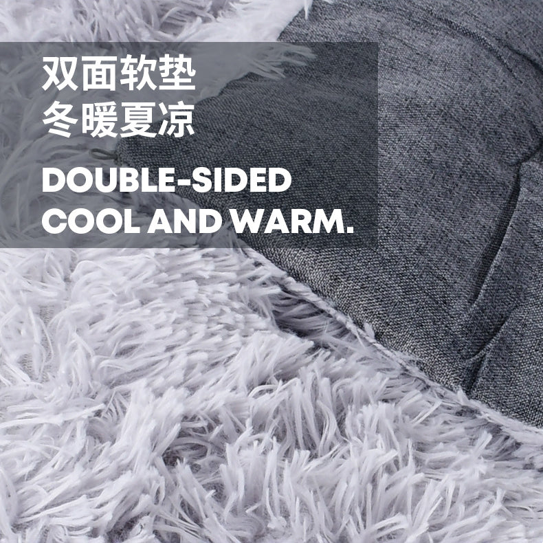 Warm Soft Long Plush Comfortable Cat Bed Double Side Pet Pad