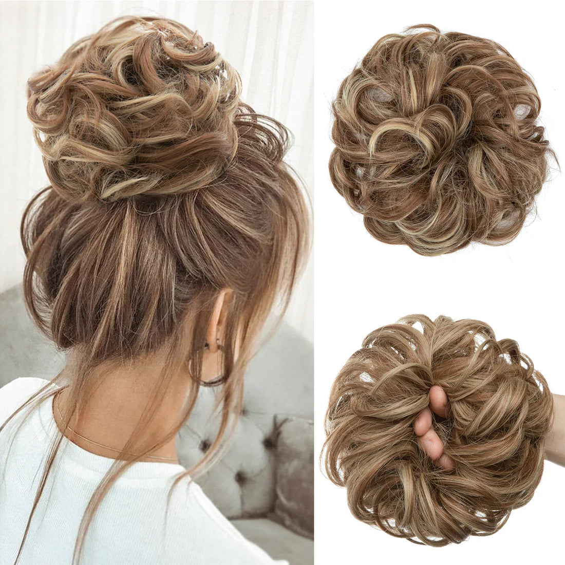 Invisible Fluffy Hair Ball Bun Long Beard Wigs Hair Extensions Wholesale