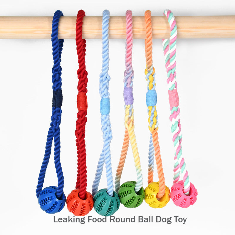 Cleaning Teeth Leaking Food Round Ball Cotton Pet Chew Toy