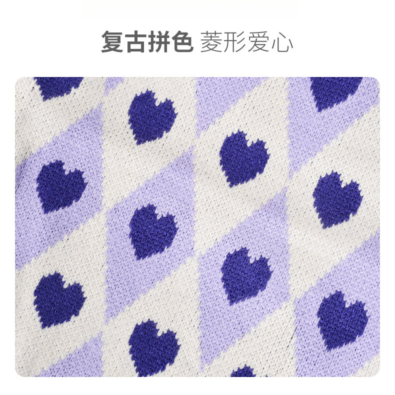 Heart Warm Vest Turtleneck Sweater Small Dog Pet Clothes Apparel