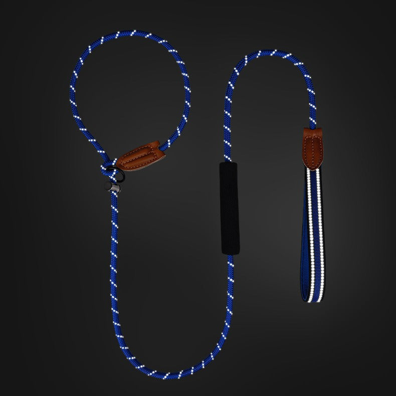 Diving Fabric Handle Reflective No-Pull Pet Training P-type Leash