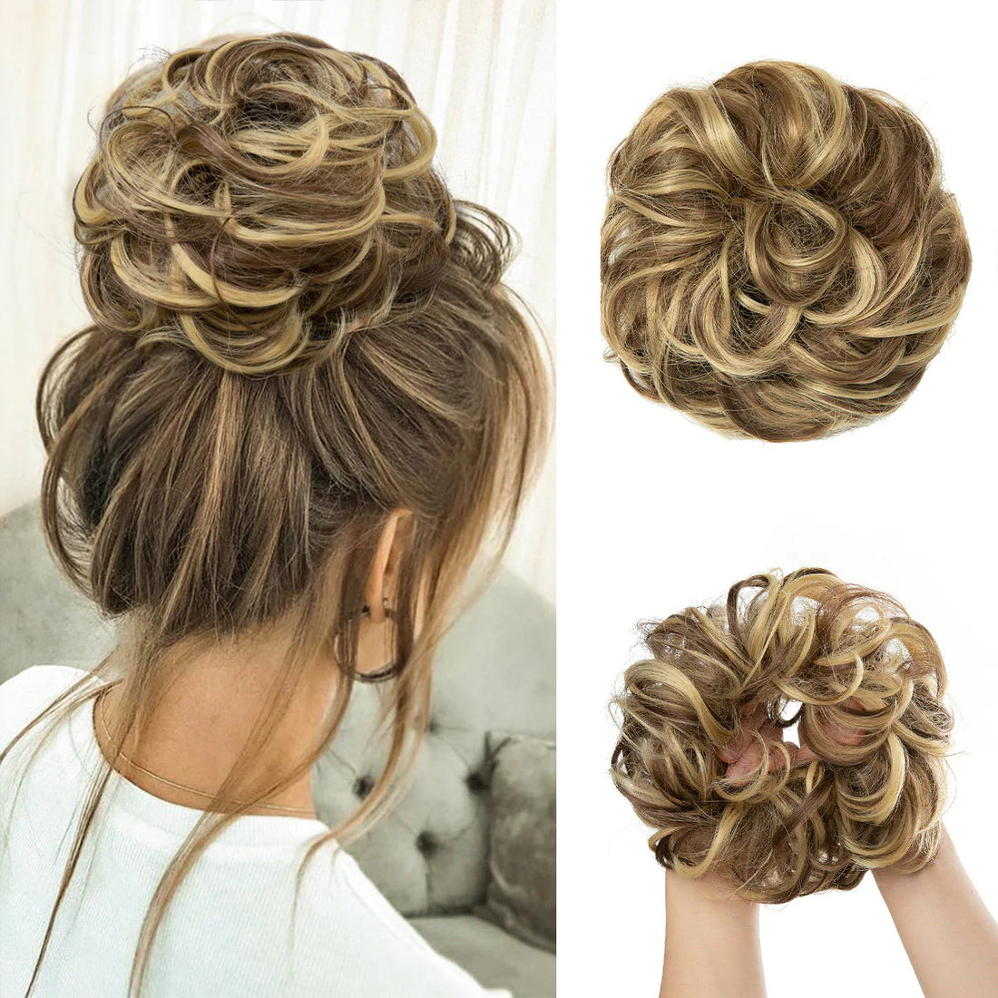 Invisible Fluffy Hair Ball Bun Long Beard Wigs Hair Extensions Wholesale