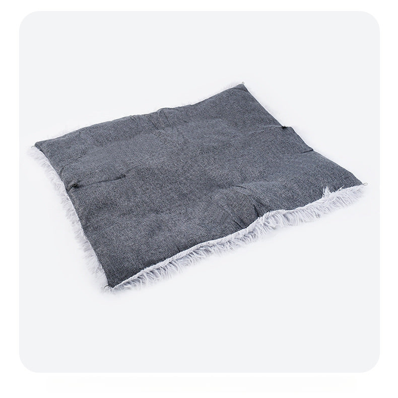 Warm Soft Long Plush Comfortable Cat Bed Double Side Pet Pad